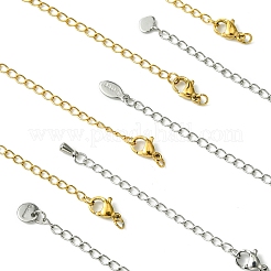 8 Stück 4 Stile 304 Edelstahl Kettenverlängerung&nbsp;FIND-FS0002-95