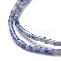 Fili di perle di diaspro macchia blu naturale&nbsp;G-M389-08