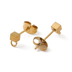 Фурнитура для сережек-гвоздиков из нержавеющей стали 304&nbsp;STAS-E179-03G-01