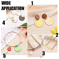 20 шт. 10 стиля плоские круглые подвески из нержавеющей стали 304 и прямоугольные соединительные подвески FIND-SZ0002-35