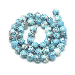 Synthetik Meer weißer Jade Perlen Stränge&nbsp;G-S252-4mm-02