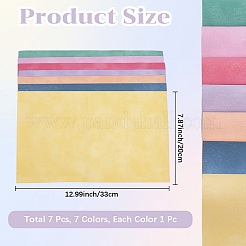 8 шт. 8-х цветная матовая ПВХ-ткань под кожу&nbsp;DIY-CL0002-20A