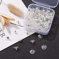 100 шт. железные серьги-клатчи сзади FIND-YW0004-11