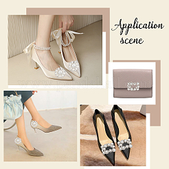 Ahademaker 4 шт. 2 стильные съемные клипсы из сплава с кристаллами и стразами для обуви FIND-GA0002-15