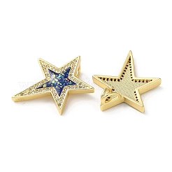 Латунные микропаве прозрачные подвески с фианитом KK-C045-24G