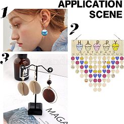 96 шт. 5 подвески из натурального дерева в форме круга WOOD-NB0001-83