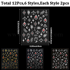 12 лист 6 цвета наклейки для ногтей для домашних животных&nbsp;MRMJ-SP0001-10