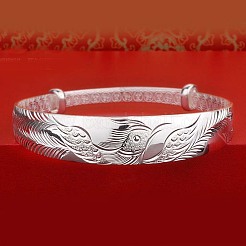 Браслеты из латуни в этническом стиле с рисунком феникса для женщин FS-WG1D0BA-01