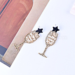 Бокал с подвесками из акрила в виде бокала и надписью «С Новым годом»&nbsp;FS-WG98AAA-01