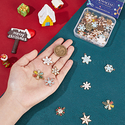 48 шт. 12 стильные рождественские подвески из сплава с эмалью ENAM-SC0003-60