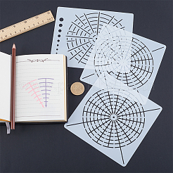 3 набор из 3 пластиковых шаблонов для тай-дай DIY-GF0008-55