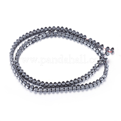 Non magnetici perle ematite sintetico fili&nbsp;G-P338-14A-3x3mm