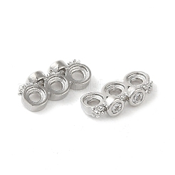 La placcatura in ottone pavimenta barre distanziatrici in zirconia cubica trasparente&nbsp;X-KK-B088-11B-P
