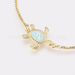 Регулируемые латунные браслеты Боло BJEW-L618-02G