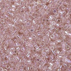 MIYUKIデリカビーズ小  シリンダー  日本製シードビーズ  15/0  （dbs1243)透明ピンクミストab  1.1x1.3mm  穴：0.7mm  約175000個/袋  50 G /袋&nbsp;SEED-X0054-DBS1243