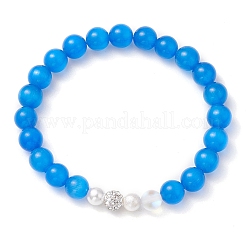 Braccialetti elastici con perline a forma di occhio di gatto per donne e uomini&nbsp;BJEW-JB11231