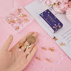 24 шт. латунные серьги-гвоздики KK-SC0003-91