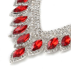 Collane e orecchini a bottone in lega con strass occhio di cavallo per donna&nbsp;SJEW-U001-01P-05