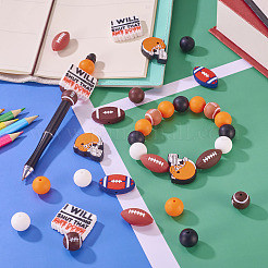 60шт пищевые экологически чистые силиконовые бусины&nbsp;SIL-TA0002-87