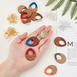 Набор для самостоятельного изготовления двухцветных сережек-подвесок в форме капли DIY-OC0008-16