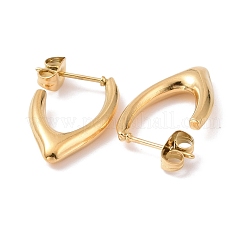 Серьги-гвоздики V-образной формы из нержавеющей стали 304 с ионным покрытием (IP)&nbsp;EJEW-G293-26G