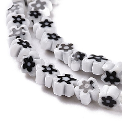 Millefiori a mano fili di perline di vetro&nbsp;LAMP-J035-4mm-72