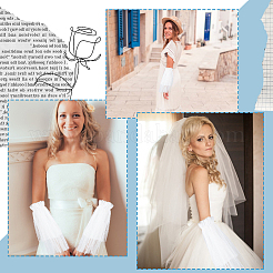 Свадебные нейлоновые нарукавники для женщин&nbsp;AJEW-WH20007-91A