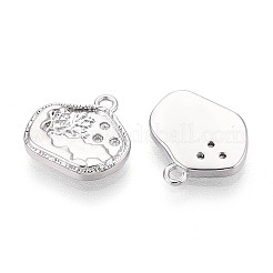 Латунные микропаве прозрачные кубические циркониевые подвески KK-N267-16P