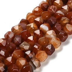 Окрашенные натуральные полосатые агатовые бусы&nbsp;G-G203-08C