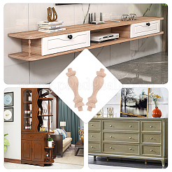 Découverte de décoration de rail en bois&nbsp;WOOD-WH0103-10B
