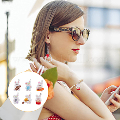 24шт 6 стиля музыкальная тема непрозрачные подвески из смолы RESI-FH0001-50