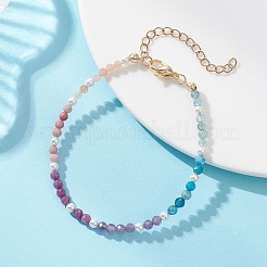 2 set di braccialetti con perline rotonde in 2 stili di rubino naturale&nbsp;BJEW-JB13555