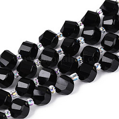 Натуральные бусины из черного оникса (окрашенные и нагретые) G-T144-24A-03