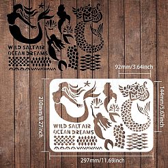 Большие пластиковые многоразовые шаблоны трафаретов для рисования&nbsp;DIY-WH0202-210