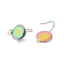 Pendientes colgantes de acero inoxidable 304 con baño de iones (IP) en colores arcoíris&nbsp;STAS-E474-02A-M
