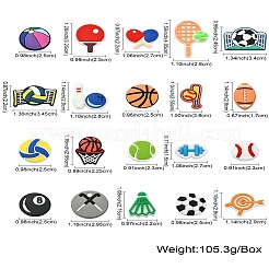 40 Stück PVC-Cabochons in 20 Stilen&nbsp;FIND-CJ0011-20