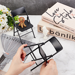 Симпатичный мини пластиковый складной стул&nbsp;DJEW-WH0015-79B