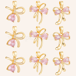 12шт 3 стиля латунные подвески с микропаве и кубическим цирконием KK-BBC0019-52