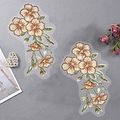 2 x Blumen-Aufnäher für Kleidung.&nbsp;DIY-GF0012-86B