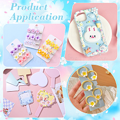 96шт 12 цвета прозрачные кабошоны из смолы&nbsp;CRES-ME0001-03