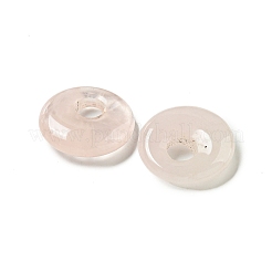 Dijes de disco pi/donut de cuarzo rosa natural&nbsp;G-G142-02G