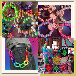 800шт непрозрачные пластиковые бусины KY-SP0001-47E