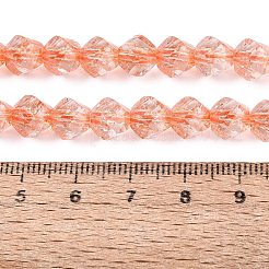 Brins de perles de verre transparentes craquelées&nbsp;GLAA-N068-02A-09