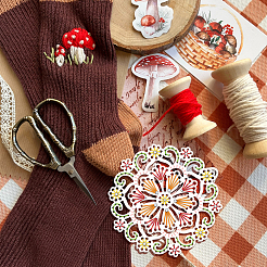 Мандала цветок трафареты для резки углеродистой стали DIY-WH0309-1255