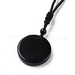 Ожерелье с подвеской трискеле / трискелион из натурального драгоценного камня с нейлоновым шнуром для женщин NJEW-E091-01