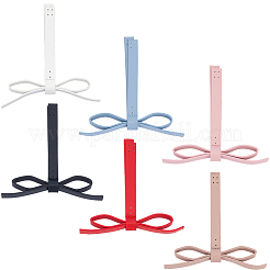6 Stück 6 Farben Kunstleder Bowknot Zubehör&nbsp;DIY-CL0001-64