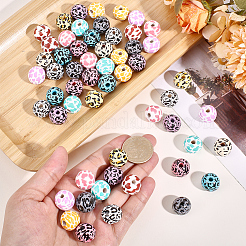 72шт 12 цвета деревянные европейские бусины&nbsp;WOOD-SC0002-25