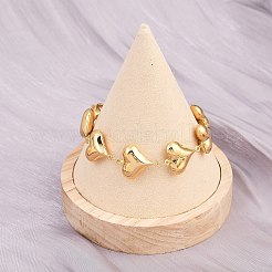 Браслеты-цепочки в форме сердца из нержавеющей стали 304 для подарка на День святого Валентина BJEW-D359-17A-G