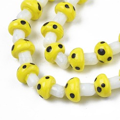 Perline fungo a mano in vetro murano fili&nbsp;LAMP-R116-08A