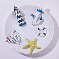 Подвесные подвески из смолы&nbsp;AJEW-PH0017-31-WH